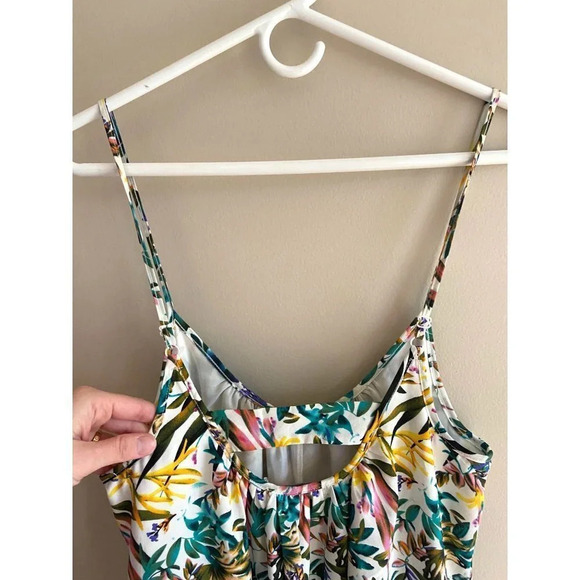 Bishop & Young Small Tropical Leaves Floral Maxi Dress Resortwear Hi-Lo Anthro - Picture 8 of 13